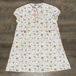 Jacadi Paris Girls Garden Print Spring Dress w/Pockets & Detailing Size 8Y 128cm